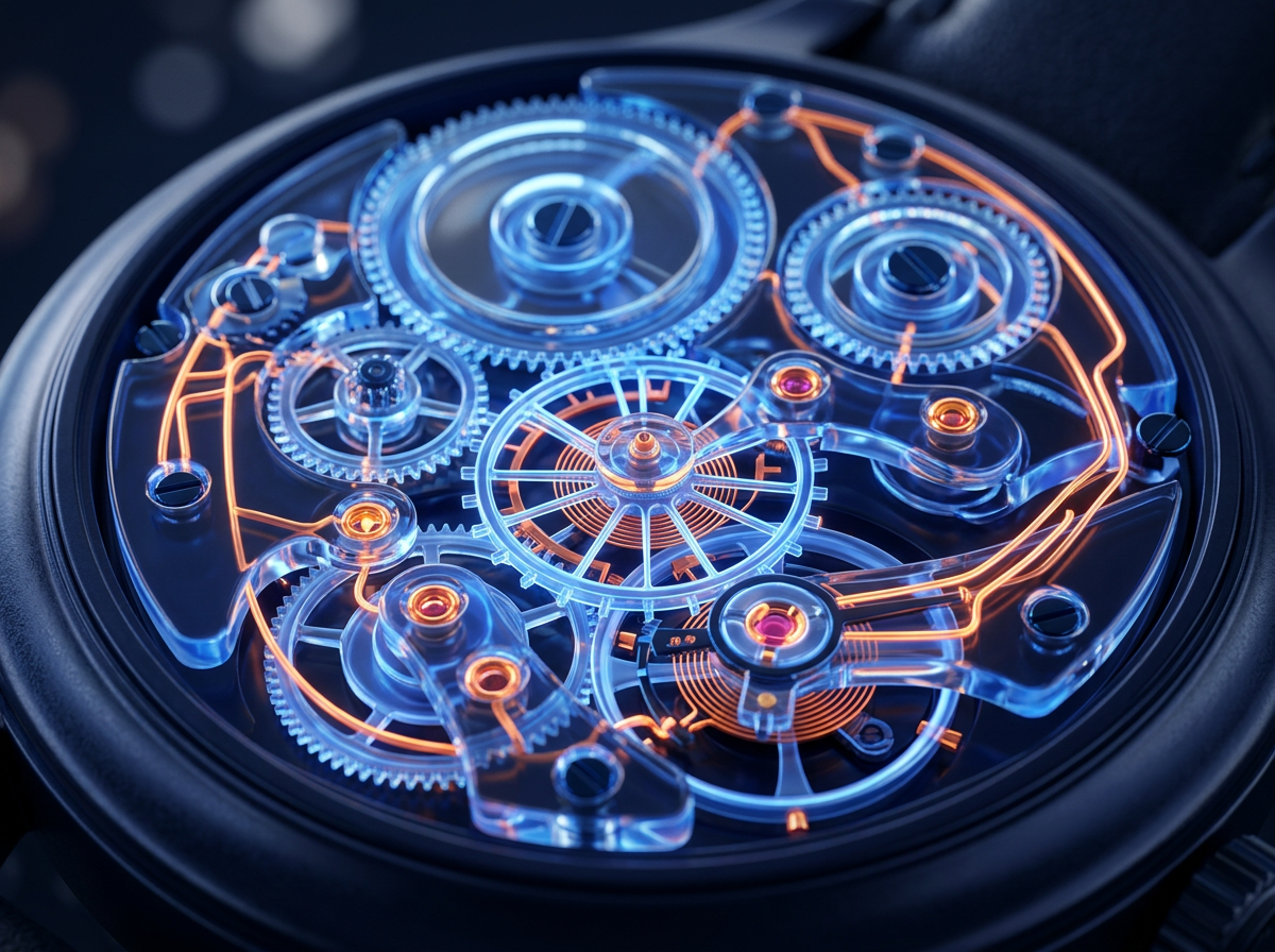 3D AI robot assistant with tool orbit