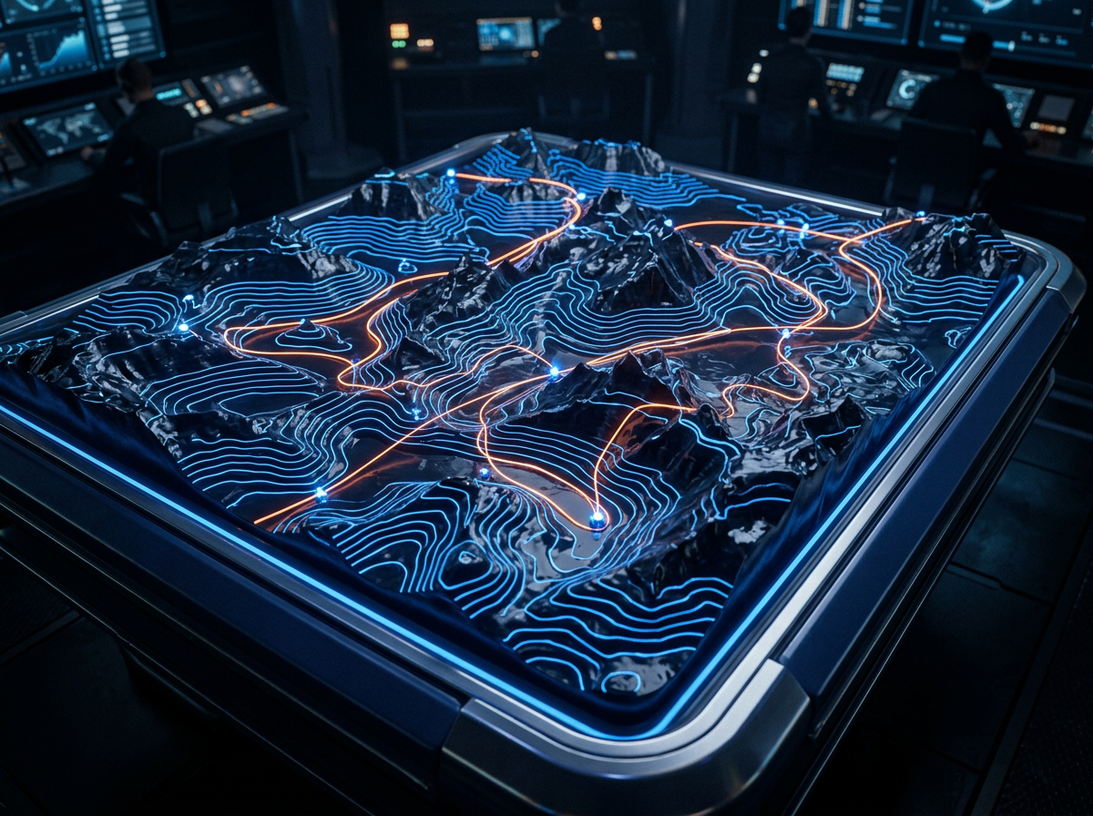 3D chess board merging into marketing funnel